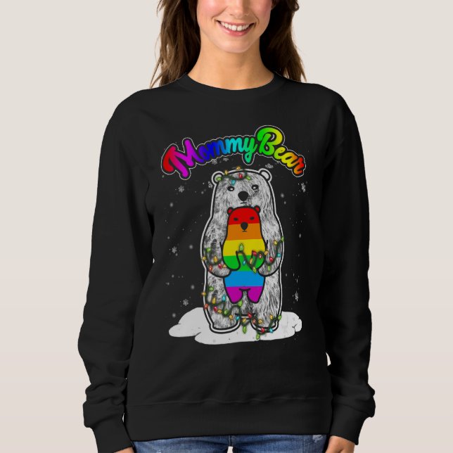 Mommybear Mama Bear Mother's Day Rainbow Bear Sweatshirt (Vorderseite)
