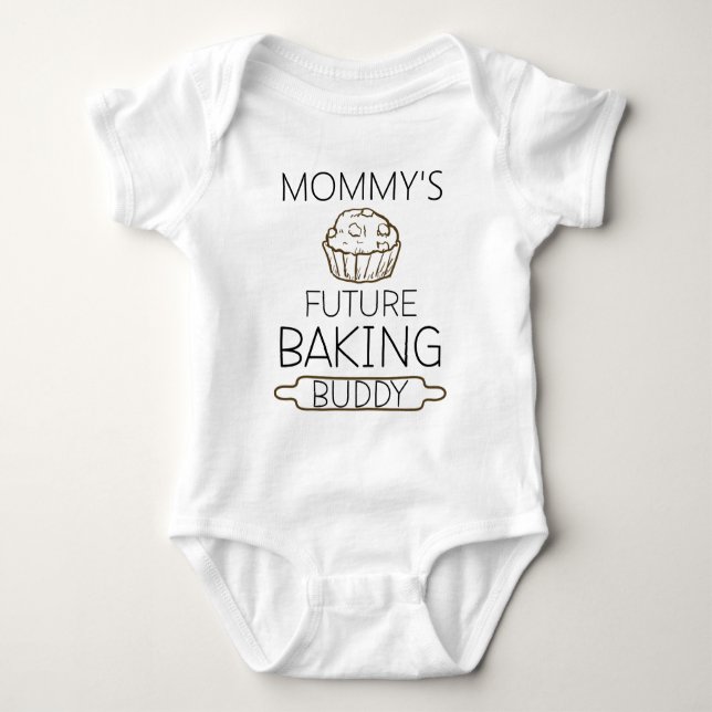 Mommy's Baking Buddy - Kochen Buddy Baby Strampler (Vorderseite)