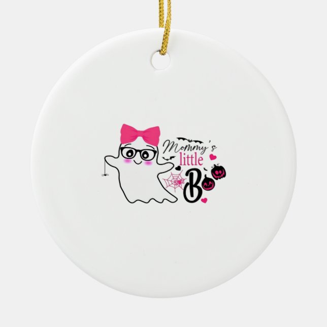 Mommy's Boo Halloween Keramik Ornament (Vorne)