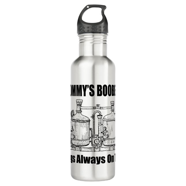 Mommy's Boobery Jugs immer Gestochen Edelstahlflasche (Vorderseite)