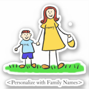 Mommy's Boy Custom Redhead Family Decal Aufkleber