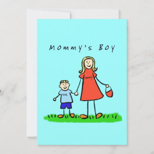 Mommy's Boy Invitation (Blond Hair) Einladung