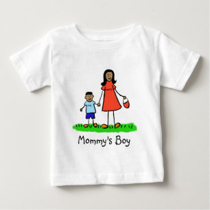 Mommy's Boy Mother and Son Custom Family Art Shirt
