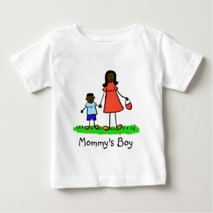 Mommy's Boy Mother and Son Custom Family Art Shirt