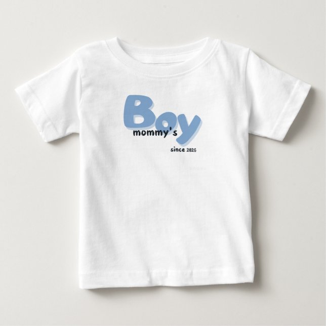  Mommy's boy since  Baby T-shirt (Vorderseite)