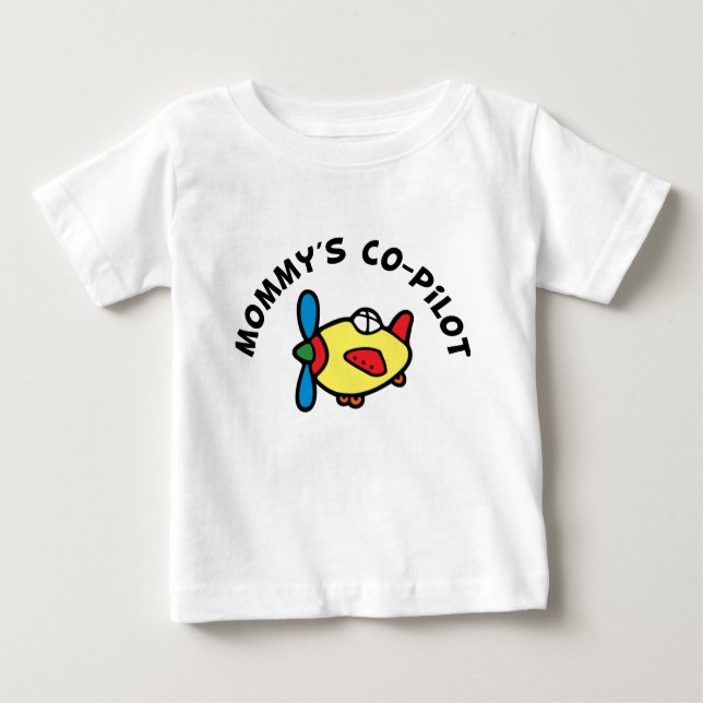 Mommy's Co-Pilot Baby T-shirt (Vorderseite)