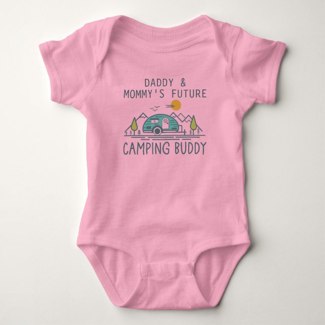 Mommy's Future Camping Buddy Niedlich Little Campe Baby Strampler (Vorderseite)