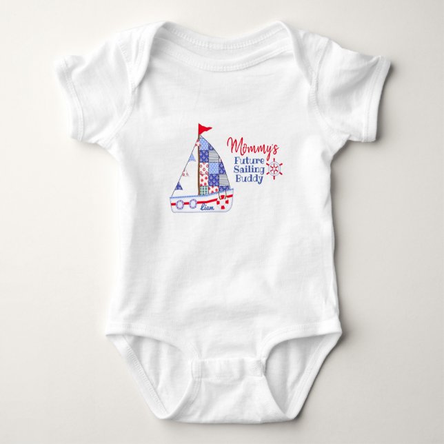 Mommy's Future Sailing Buddy Bodysuit Baby Strampler (Vorderseite)