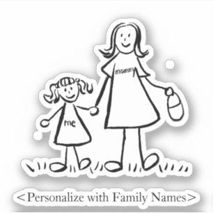 Mommy's Girl Custom Mama & Daughter Decal Stickers Aufkleber