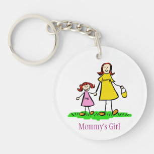 Mommy's Girl Family Art Charaktere Custom Schlüsse Schlüsselanhänger