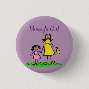 Mommy's Girl Family Art Custom Pendant Tasten Button