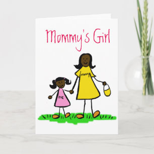 Mommy's Girl Family Character Custom Grußkarte Karte