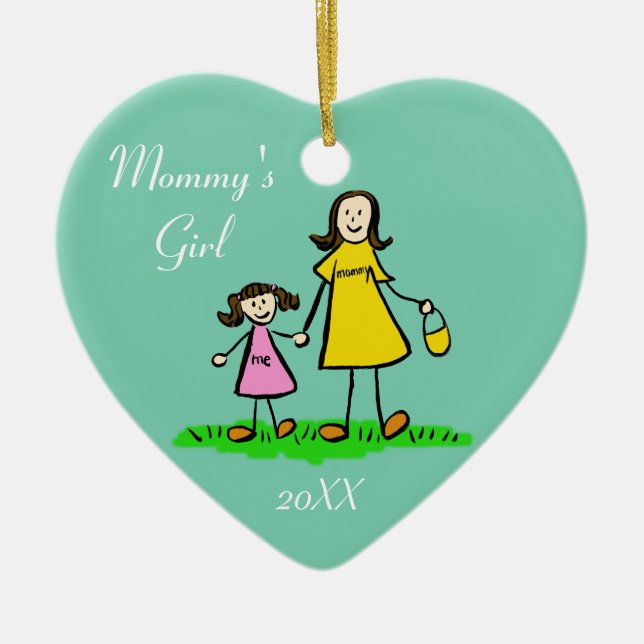 Mommy's Girl Family Charaktere Custom Art Ornament (Vorne)