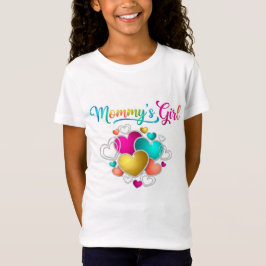 Mommy's Girl mit lebendigen Herzen T-Shirt