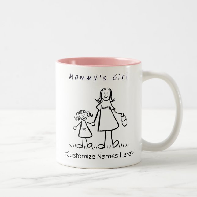 Mommy's Girl - Mother & Daughter Custom Tasse (Rechts)