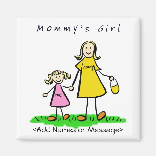 Mommy's Girl - Mutter & Tochter Blonde Magnet (Vorne)