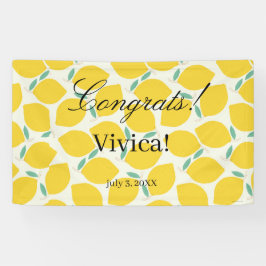 Mommy's Haupt Squeeze Lemon Citrus Baby Dusche Banner