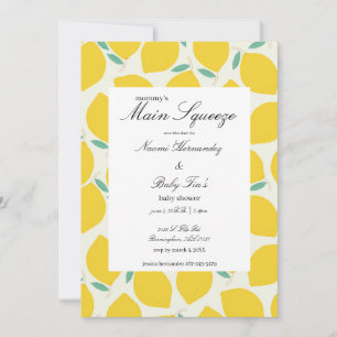 Mommy's Haupt Squeeze Lemon Citrus Baby Dusche Save The Date