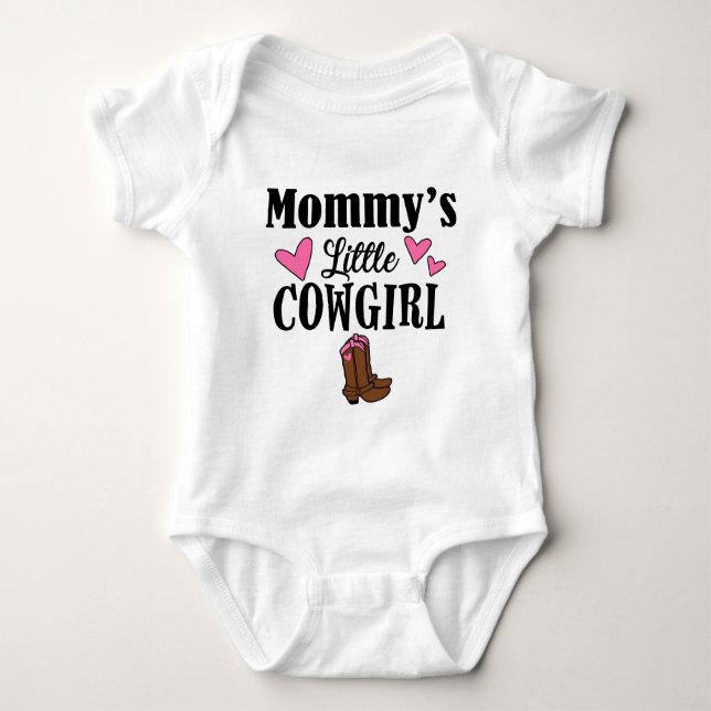 MOMMYs KLEINE COWGIRLBodysuit Baby Strampler (Vorderseite)