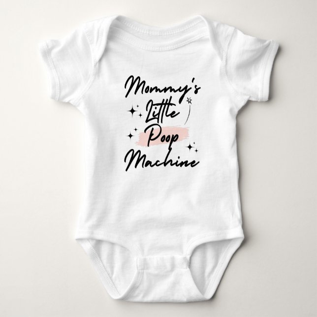 Mommy's kleine Kackend Maschine Baby Strampler (Vorderseite)