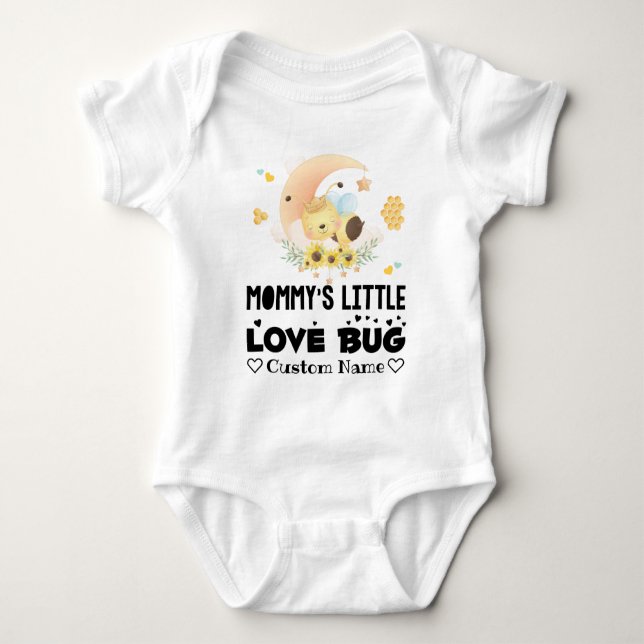 Mommy's Kleine Liebe Bug Baby Strampler (Vorderseite)