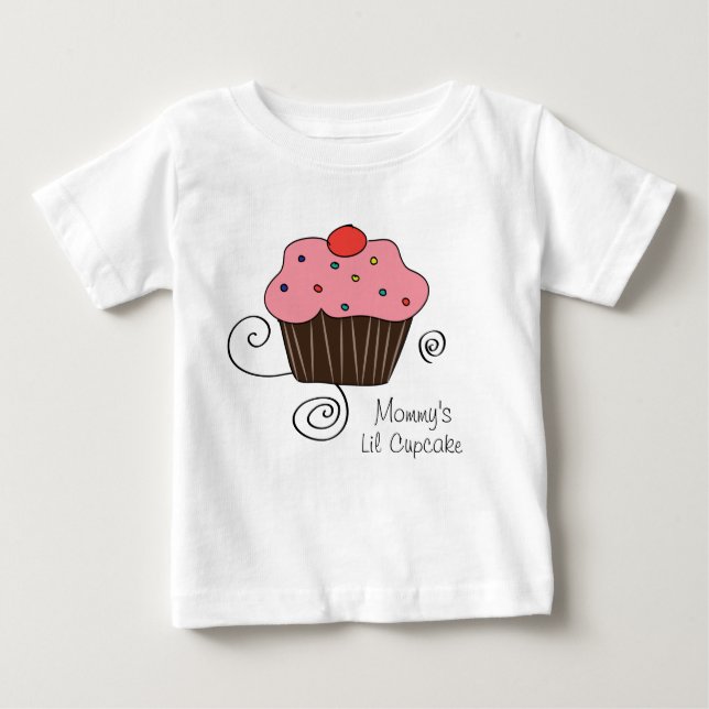 Mommy's kleiner Cupcake Baby T-shirt (Vorderseite)