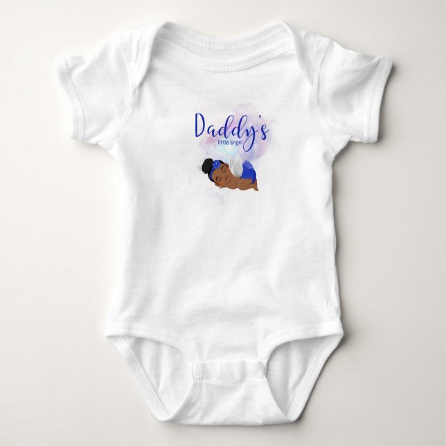 Mommy's kleiner Engelbabykarodysuit Baby Strampler (Vorderseite)