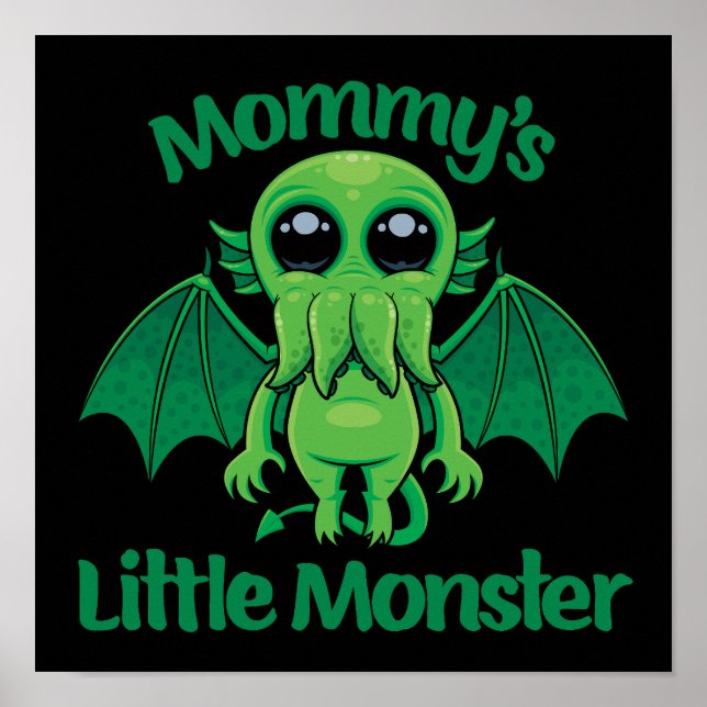 Mommy's Kleines Monster Cthulhu Cuddles Poster (Vorne)