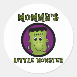 Mommy's Kleines Monster T - Shirt und Geschenke Runder Aufkleber