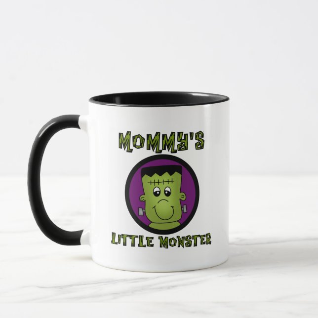Mommy's Kleines Monster T - Shirt und Geschenke Tasse (Links)