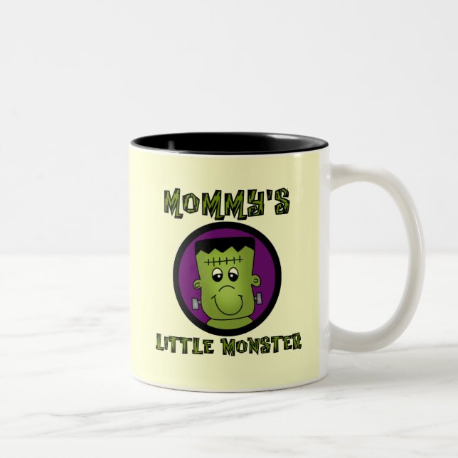 Mommy's Kleines Monster T - Shirt und Geschenke Zweifarbige Tasse (Rechts)
