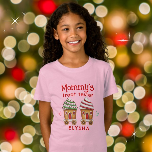 Mommy's Leckerei Tester Niedlich Weihnachten Cupca T-Shirt (Personalize and make it your own. Available in multiple apparel styles, colors and sizes. )