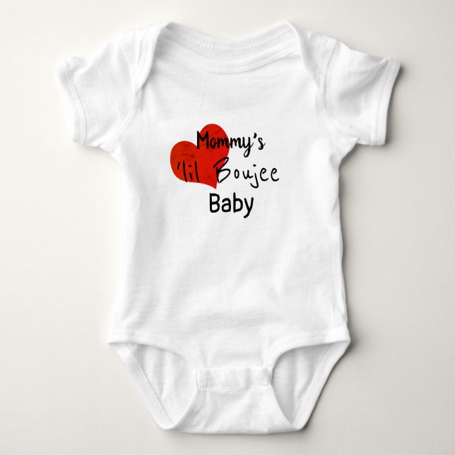 Mommys Lil BOUJEE Baby - Bougie Clothing Niedlich Baby Strampler (Vorderseite)