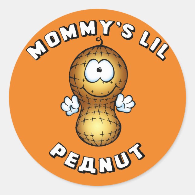 Mommy's Lil Peanut Runder Aufkleber (Vorderseite)