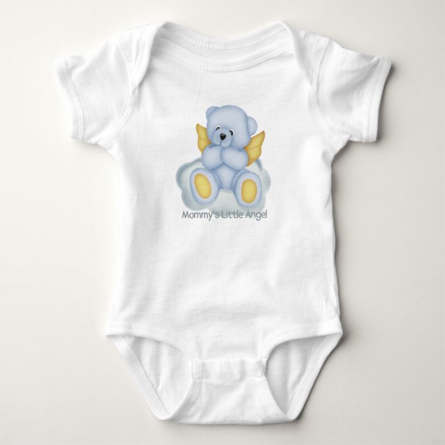 Mommy's Little Angel (blau) Säugling Strampler (Vorderseite)