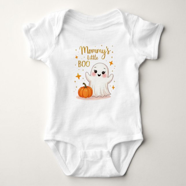 Mommy's Little BOO Halloween-Kleinkind Baby Strampler (Vorderseite)