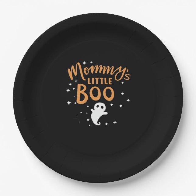 Mommy's Little Boo - Happy Halloween Pappteller (Vorderseite)