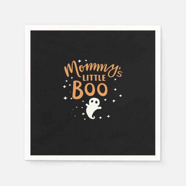 Mommy's Little Boo - Happy Halloween Serviette (Vorderseite)