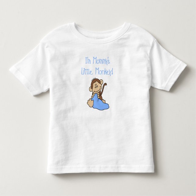 Mommy's Little Boy Monkey Kleinkind T-shirt (Vorderseite)
