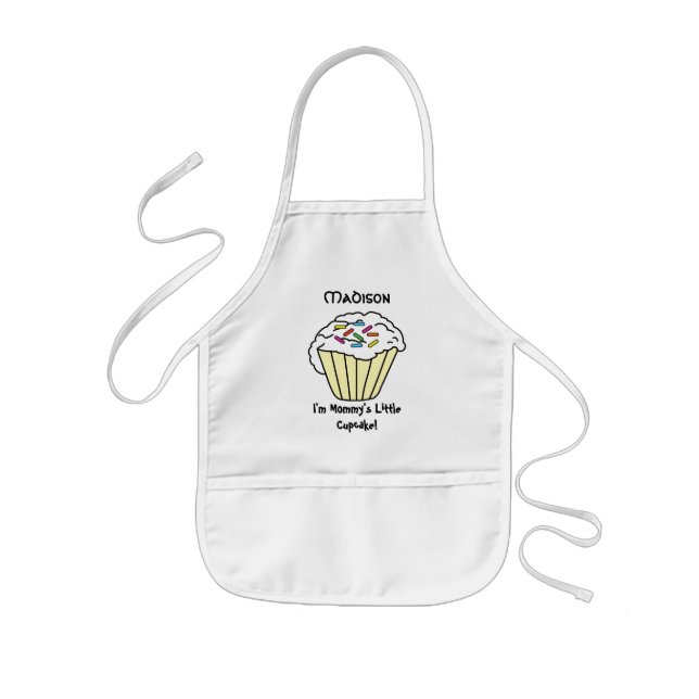 Mommy's Little Gelb 🧁 Cupcake Kinderschürze (Vorne)