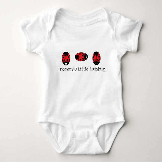 Mommy's Little Ladybug Baby Strampler Shirt (Vorderseite)