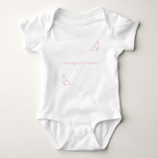 "mommy's little miracle" Pink Butterflies Baby Strampler