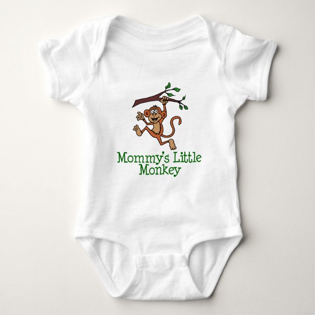 Mommy's Little Monkey Baby Strampler (Vorderseite)