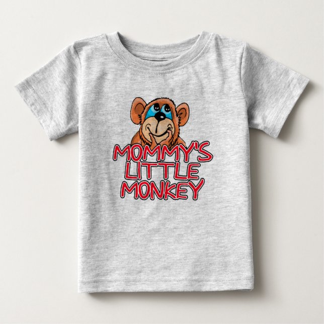 Mommy's Little Monkey Baby T-shirt (Vorderseite)
