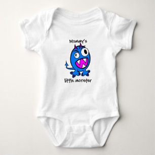 Mommy's Little Monster - Blue Version Baby Strampler