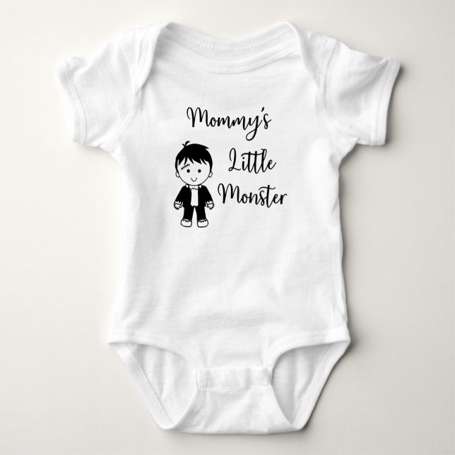 Mommy's Little Monster (Design #2) Baby Strampler (Vorderseite)
