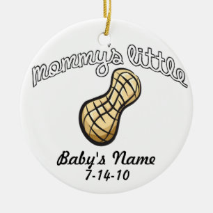 Mommy's Little Peanut - Ihr Name Keramik Ornament