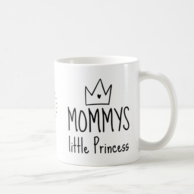 Mommys Little Princess Foto und Name Tasse (Rechts)
