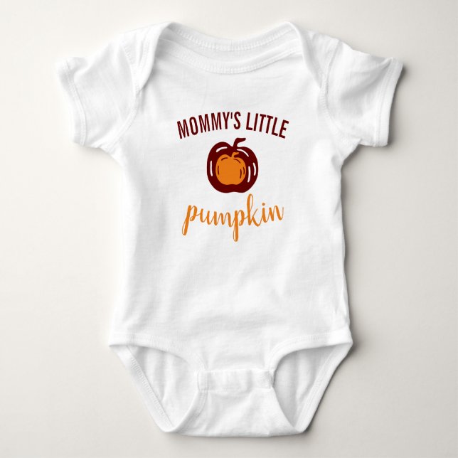 Mommys Little Pumpkin Niedlicher Fall Baby Strampler (Vorderseite)