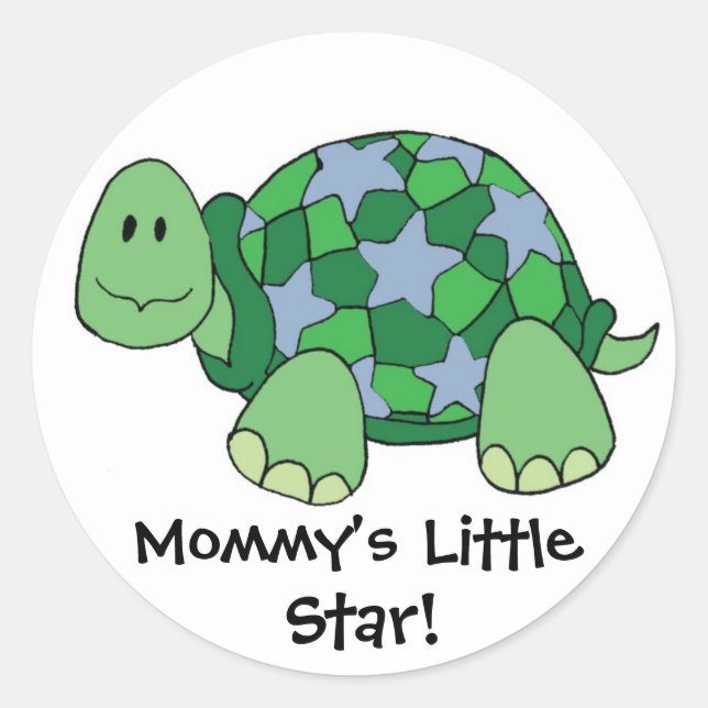 Mommy's Little Star! Runder Aufkleber (Vorderseite)